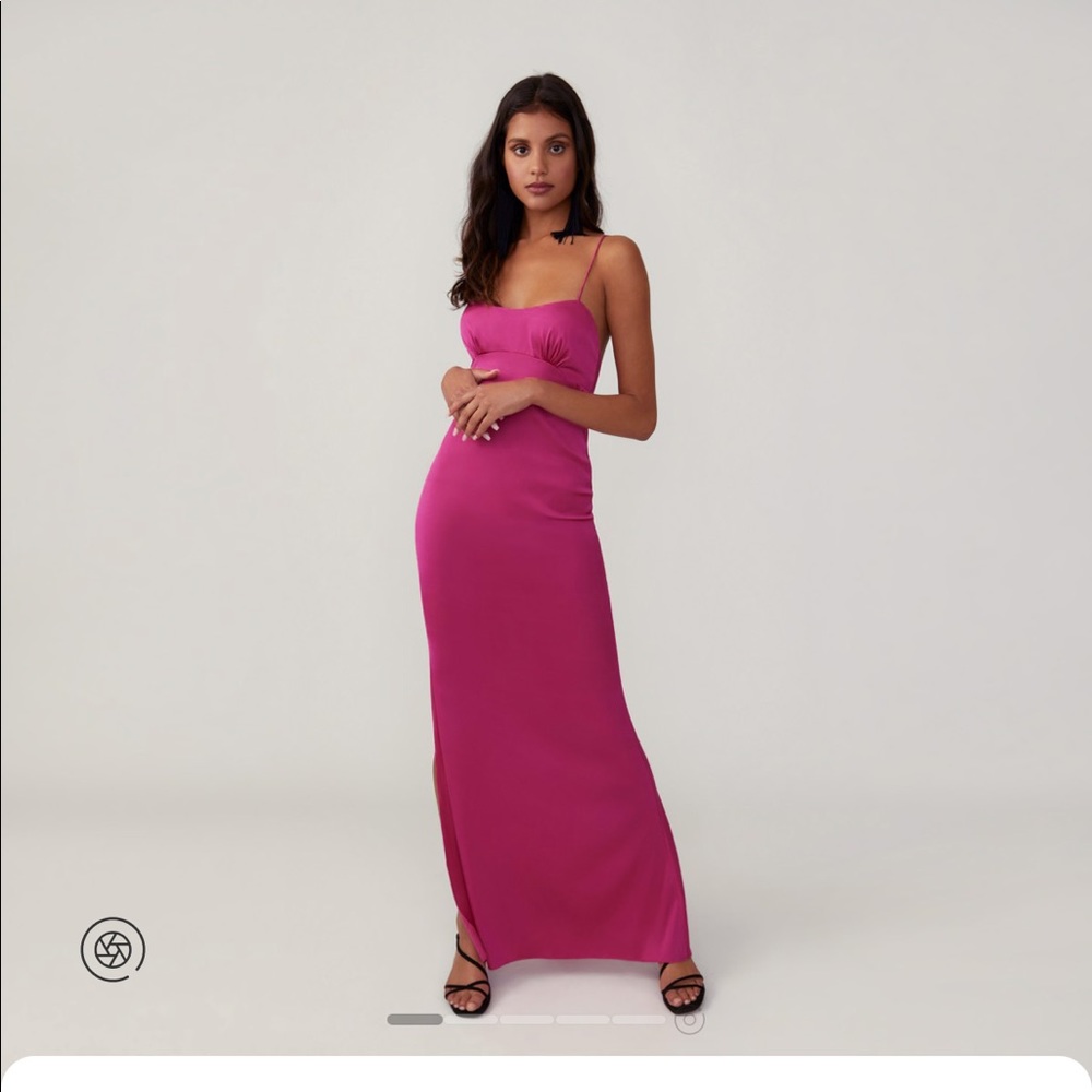 Magenta/pink/berry game and partners dress